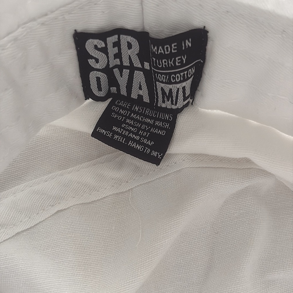 SER.O.YA Washed Denim Bucket Hat – White - Picture 5 of 6